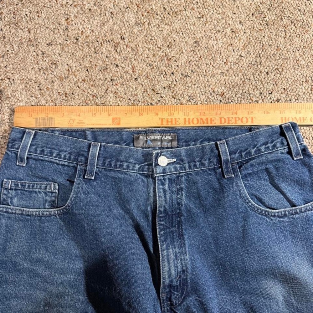 Vintage Levi's SilverTab baggy wide leg blue jeans Size 36x30 Y2K skater denim - Picture 4 of 7